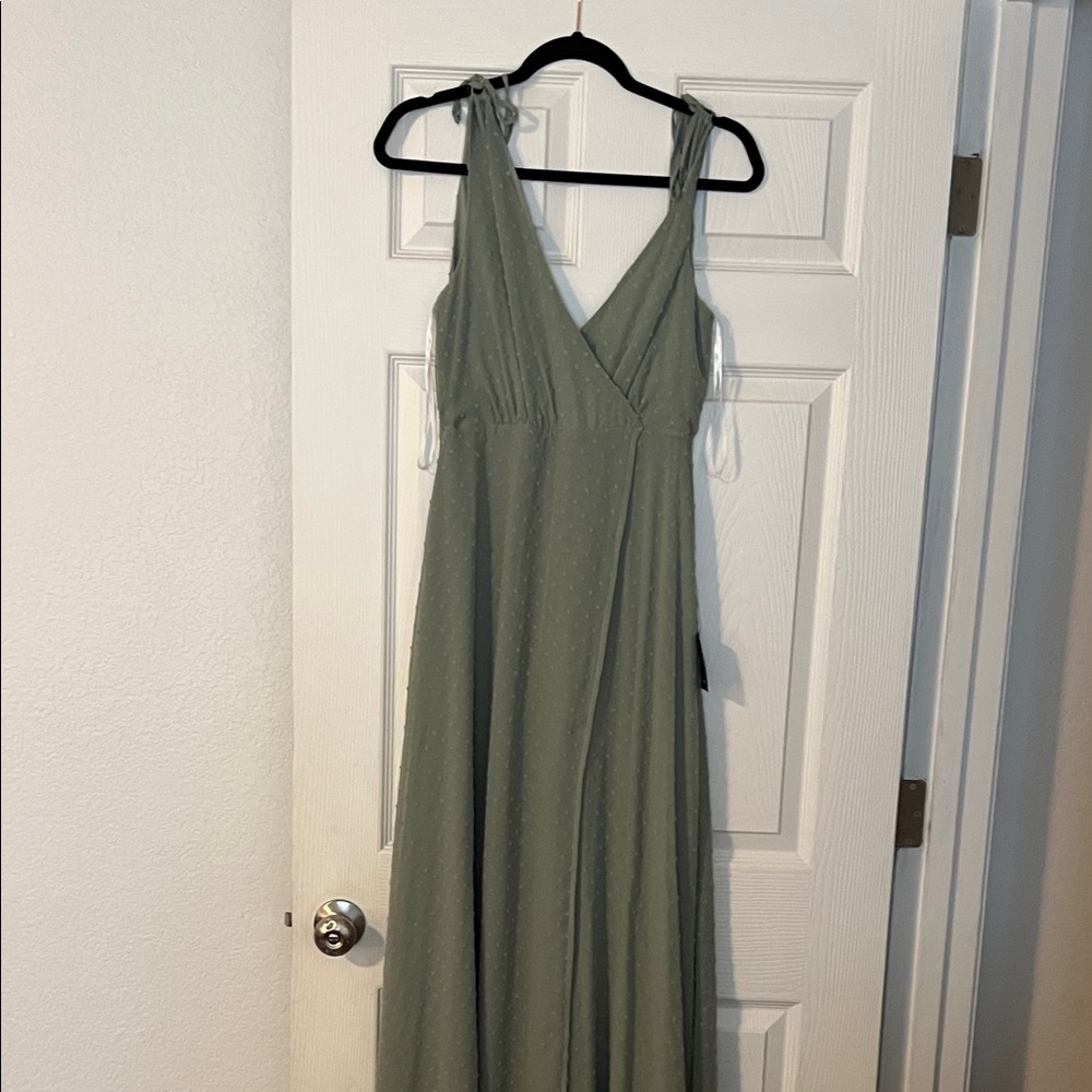 Lulu's Elegant Olive Maxi Dress